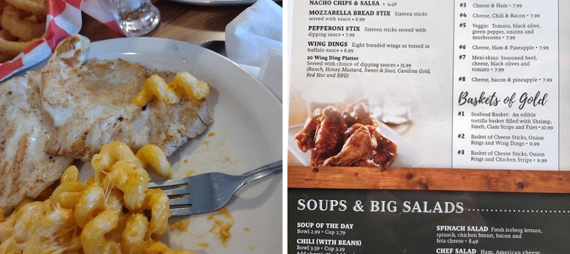 Riverside Family Dining Menu