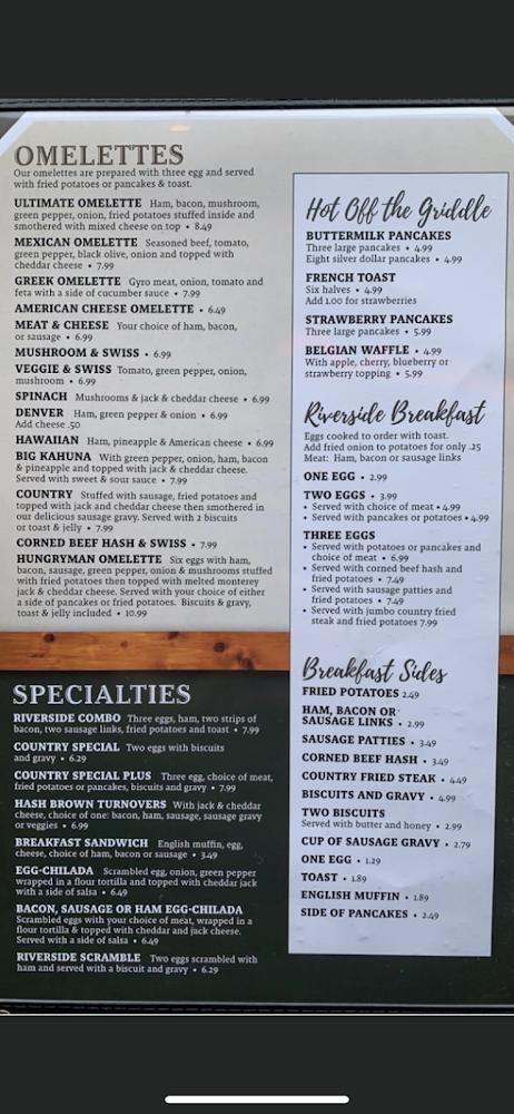 Riverside Family Dining Menu image 3